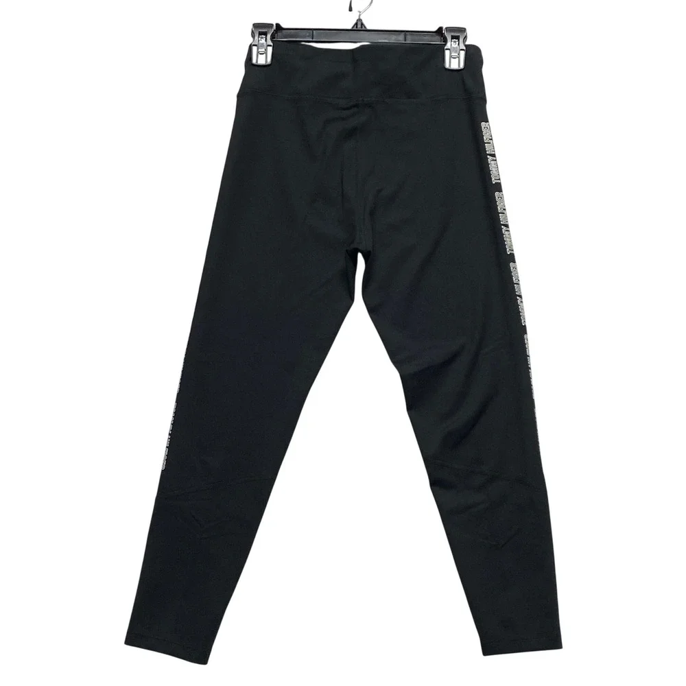Tommy Hilfiger Sport Womens Black Logo Tape High Waist Leggings Size M‎ NWT